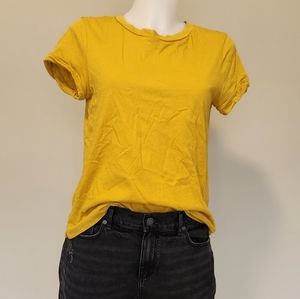 LOFT Classic golden yellow cotton short sleeve tee